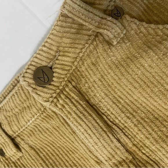 MP D women's small mustard yellow corduroy mini skirt with frayed hem EUC - Picture 5 of 5